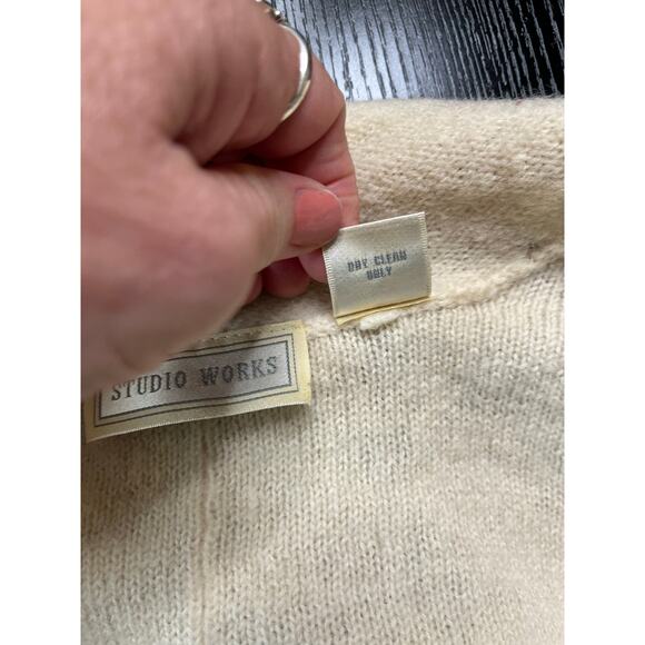 Vintage Studio Works 100% Wool Button Up Cardigan - Picture 6 of 8